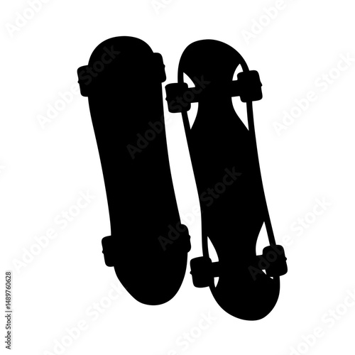 Skateboard silhouette vector illustration