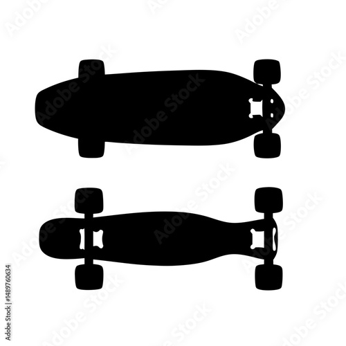 Skateboard silhouette vector illustration