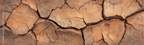 Close Up of Dry Wood Showing Cracks and Aged Surface Creating a Rustic Texture Background