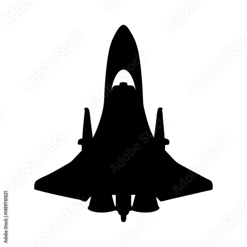 Spaceship ready for space silhouette vector illustration