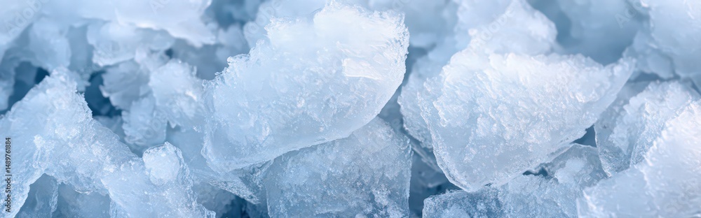 Close Up of Frozen Abstract Surface Resembling Frosted Tempered Glass with Shimmering Ice Crystals Close Up of Frozen Abstract Surface Resembling Frosted Tempered Glass with Shimmering Ice Crystals