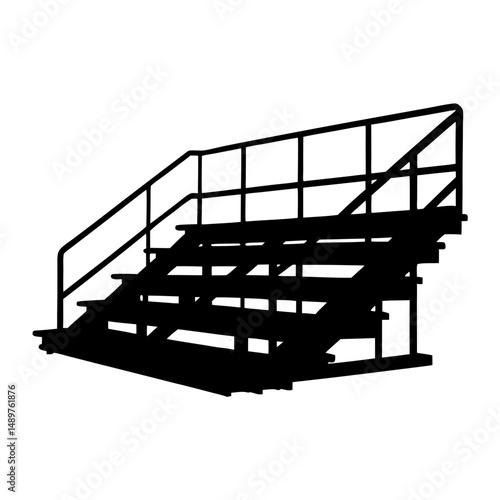 Staircase or bleacher illustration silhouette vector illustration