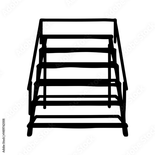 Staircase or bleacher illustration silhouette vector illustration