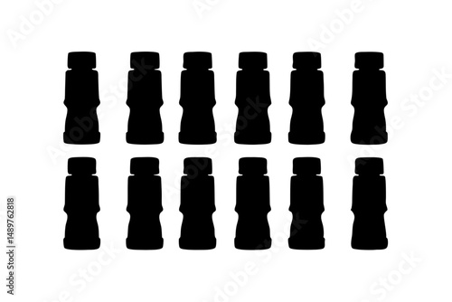 Binoculars silhouette collection for outdoor adventure and travel vector illustration