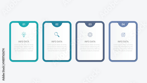 vector illustration Infographic design template with icons and 4 options or steps. Can be used for process, presentations, layout, banner,info graph.