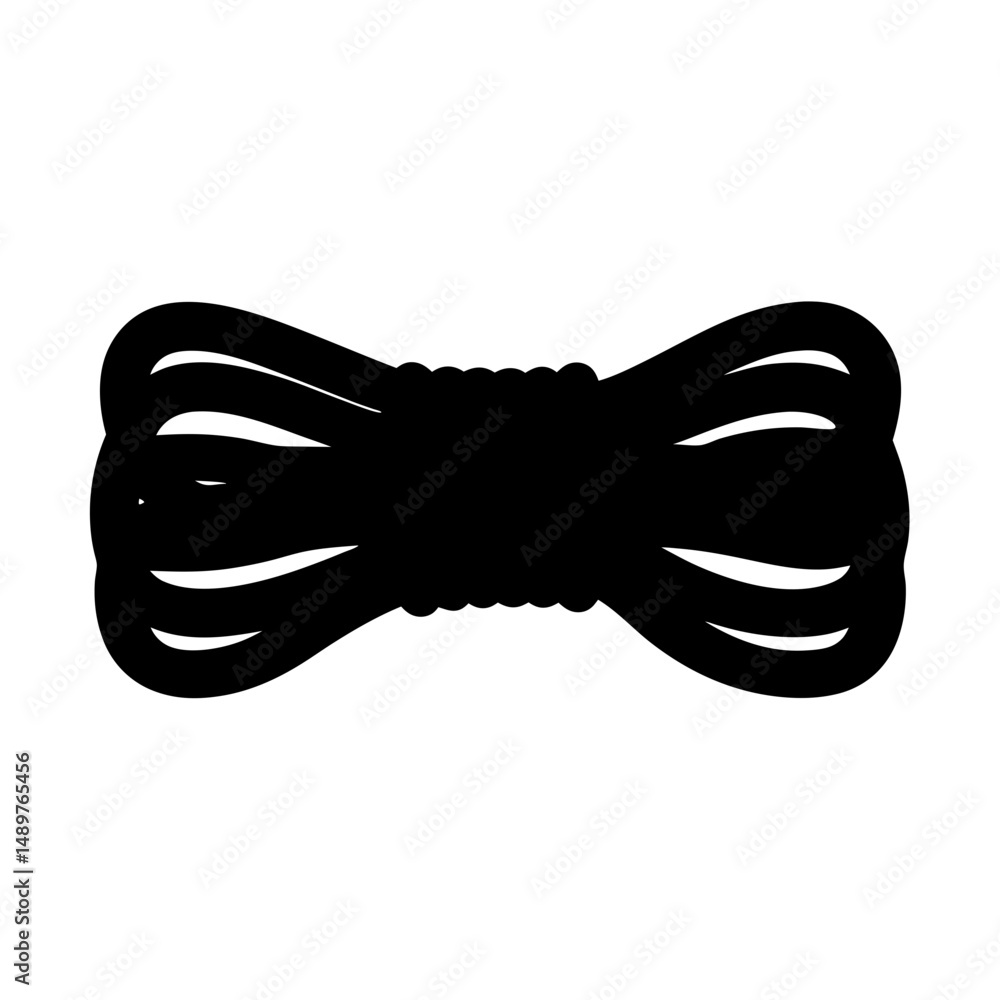 Obraz premium Climbing rope silhouette for mountaineering and rock climbing vector illustration