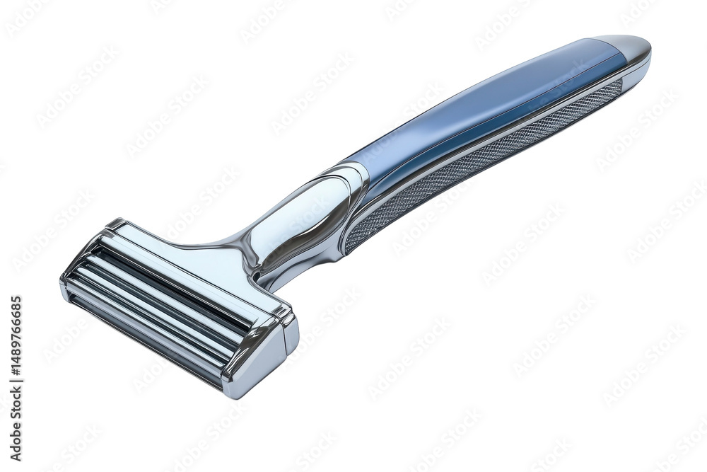 Obraz premium A sleek modern razor promising a close comfortable shave ready for smooth skin routine on a on transparent background