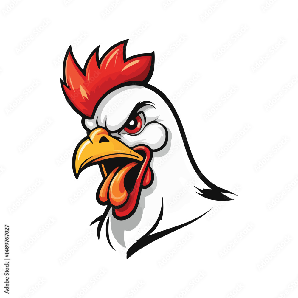 head of a rooster mascot head of a rooster mascot