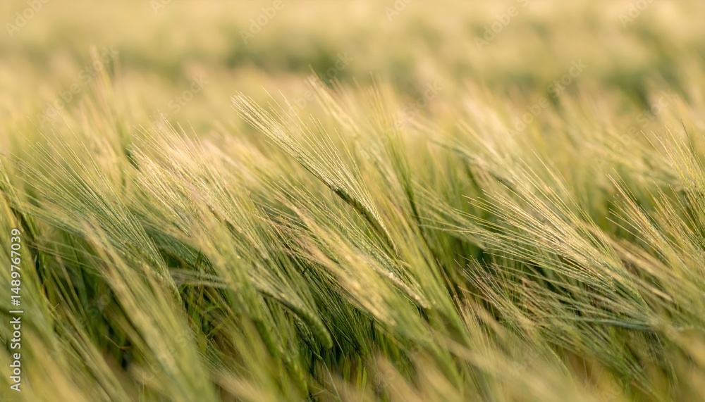 Fototapeta premium Gentle Swaying of Tall Grass Fields Under Soft Breeze Movement