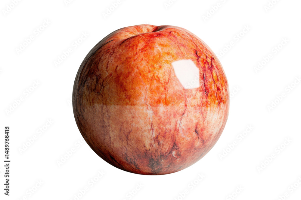 Fototapeta premium A vibrant and juicy peach glistening with sweet promise evoking the joy of summer set against on transparent background