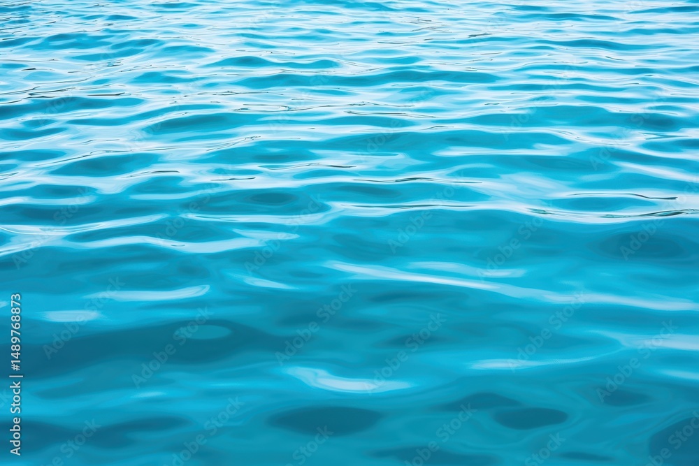 Tranquil Blue Water Surface with Gentle Ripples and Waves Tranquil Blue Water Surface with Gentle Ripples and Waves