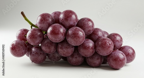 Fresh Red Grapes with Water Droplets
