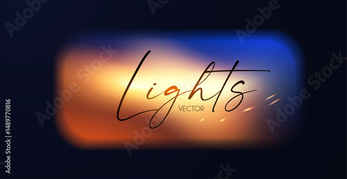 Colorful transparent shining light banner