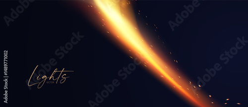 Abstract motion fire light effect. Coal-fired forge. Abstract transparent beam