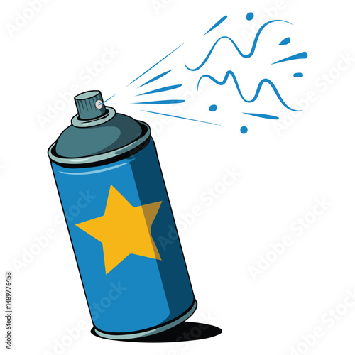Spray bottle aerosol container isolated vector illustration on white background