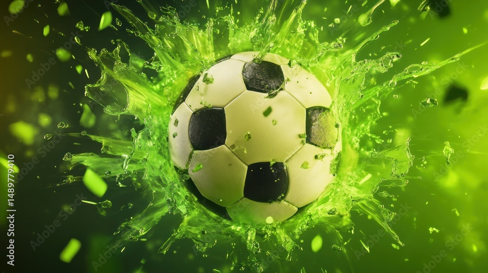 Fototapeta premium Soccer ball explosion (2)