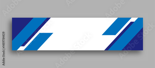 blue and white abstract linkedin banner design