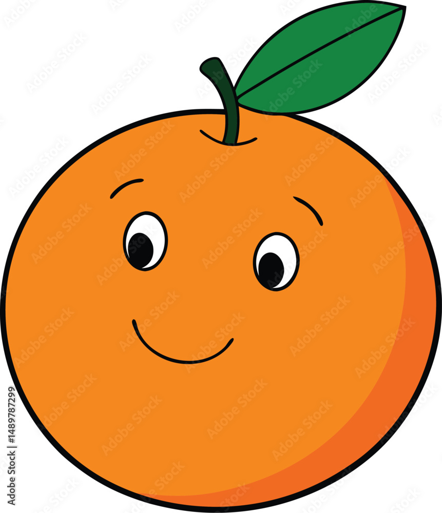 Obraz premium orange cartoon character