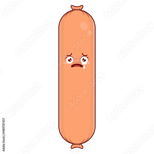 sausage scared face cartoon cute