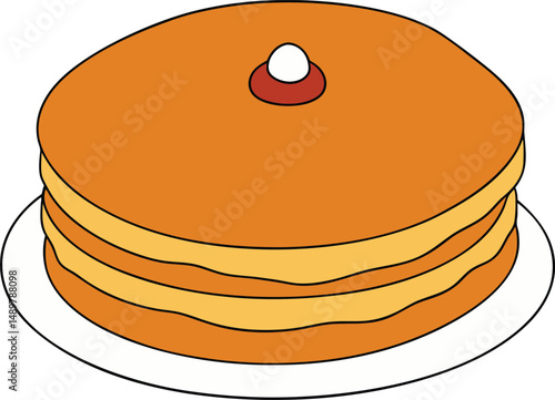 pancakes with white background