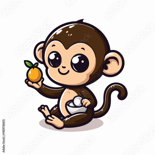 Vector Cartoon Monkey