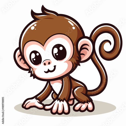 Vector Cartoon Monkey
