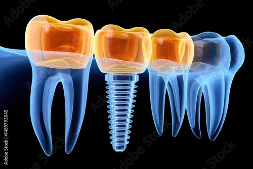 dental implant featuring detailed tooth, teeth, and dentist insights; ideal for understanding oral health, anatomy, medical procedures, and prosthetic applications like the incisor in prosthodontics