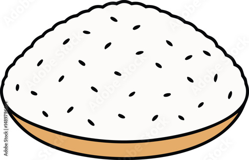 rice with white background