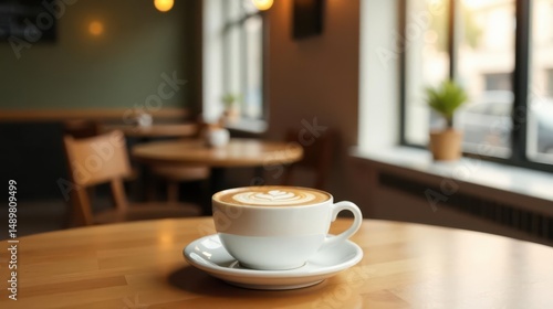 Wallpaper Mural Aromatic Coffee in a Cozy Cafe Setting, Enjoying a Moment of Tranquility Torontodigital.ca