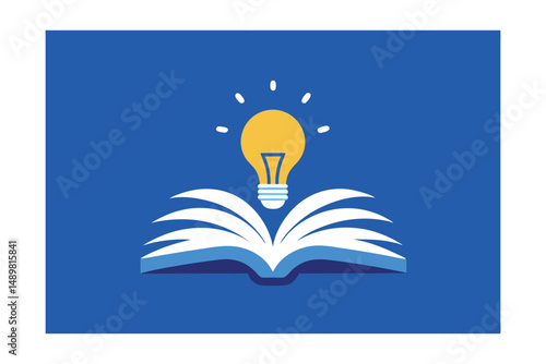 open book with light bulb