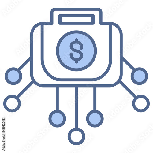 Diversified Portfolio Blue Icon