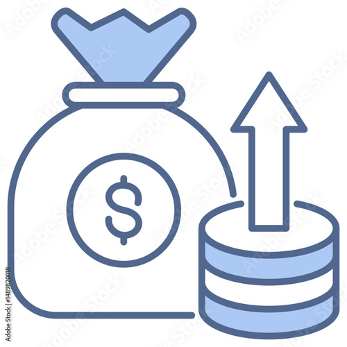 Index Funds Blue Icon