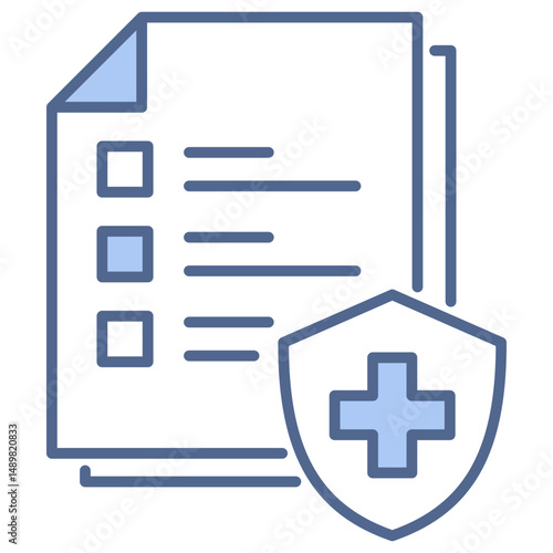 Health Insurance Blue Icon