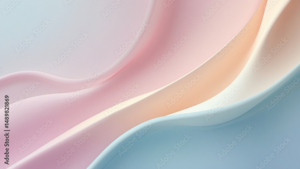 Obraz premium Minimal 3D Fluid Shape with Gradient Colors