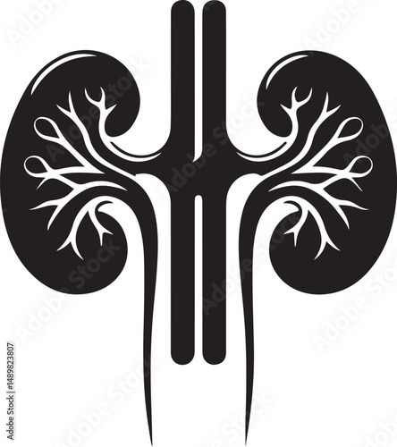 Kidney icon concept design stock illustration
