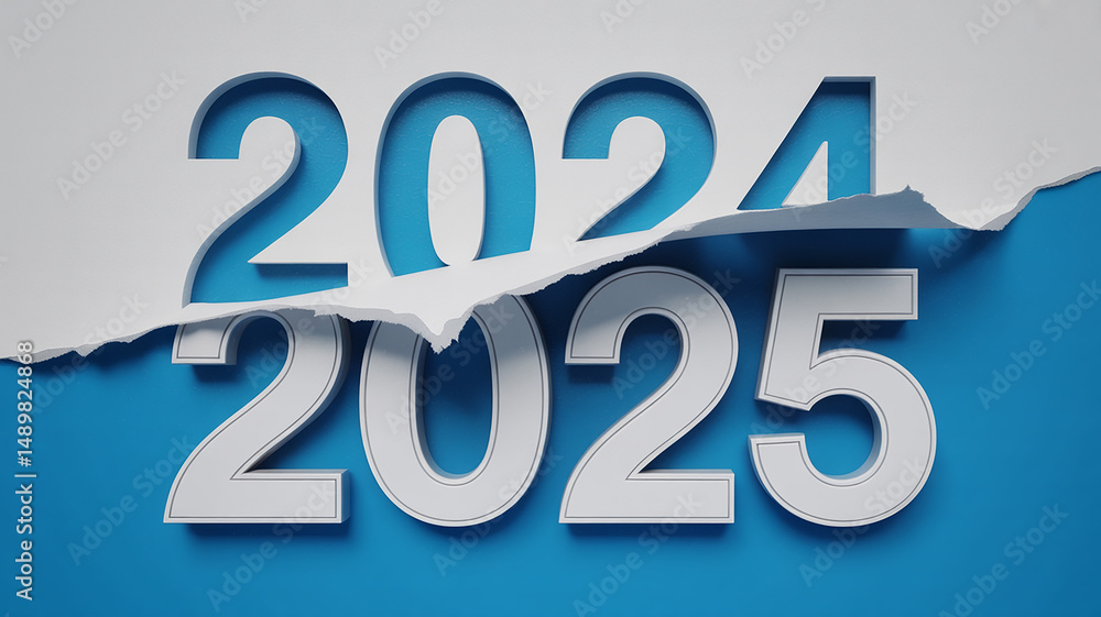 Transitioning to 2025 new year concept design Transitioning to 2025 new year concept design