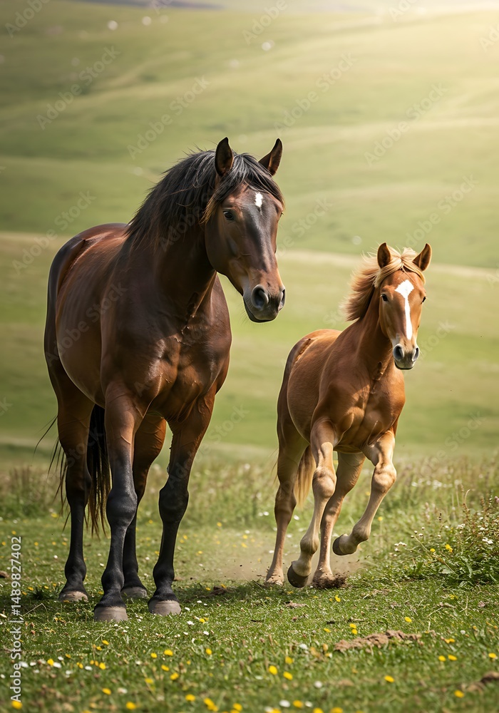 Fototapeta premium Golden Hour Gallop