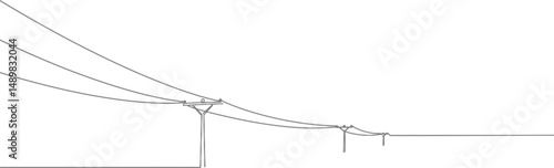 Minimalist Power Line Horizon