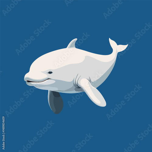 vector illustration of a dolphin