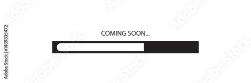 Coming soon loading. No image, coming soon page icon isolated on white background eps10