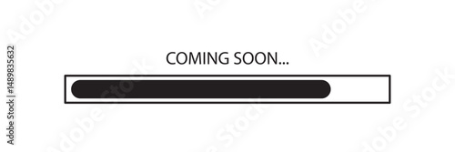 Coming soon loading. No image, coming soon page icon isolated on white background
