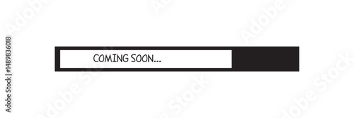Coming soon loading. no image, no video available. simple coming soon page vector illustration, isolated with background. eps10