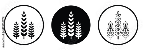  wheat ears icon vector,   wheat icon set.