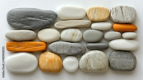 Colorful stones arranged in a pattern