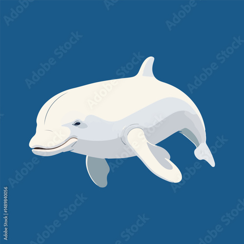 vector illustration of a dolphin