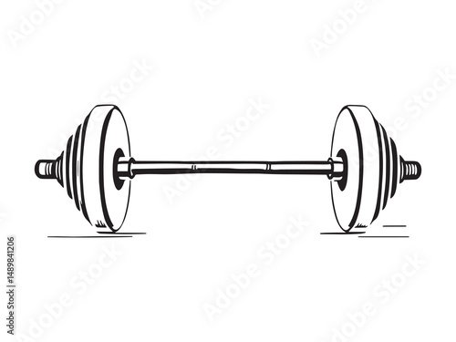 Squat Bar line art illustration