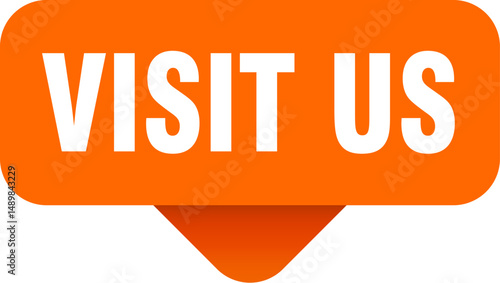 visit us sticker. visit us sign on transparent background
