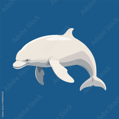 vector illustration of a dolphin