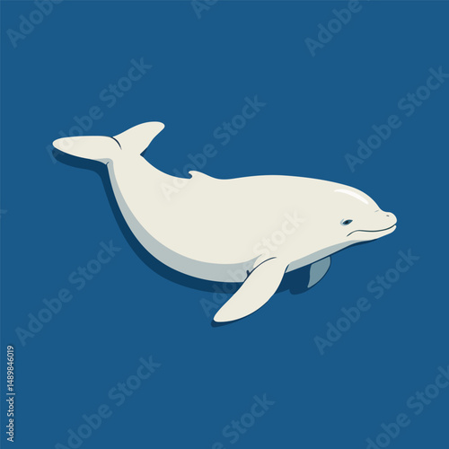 vector illustration of a dolphin