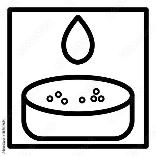 blood droplet line icon